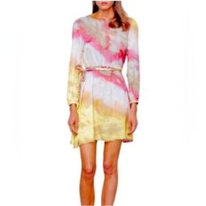 SUNDAYS by Anthropologie Silky Watercolor Dress, Size 1 (Small), EUC